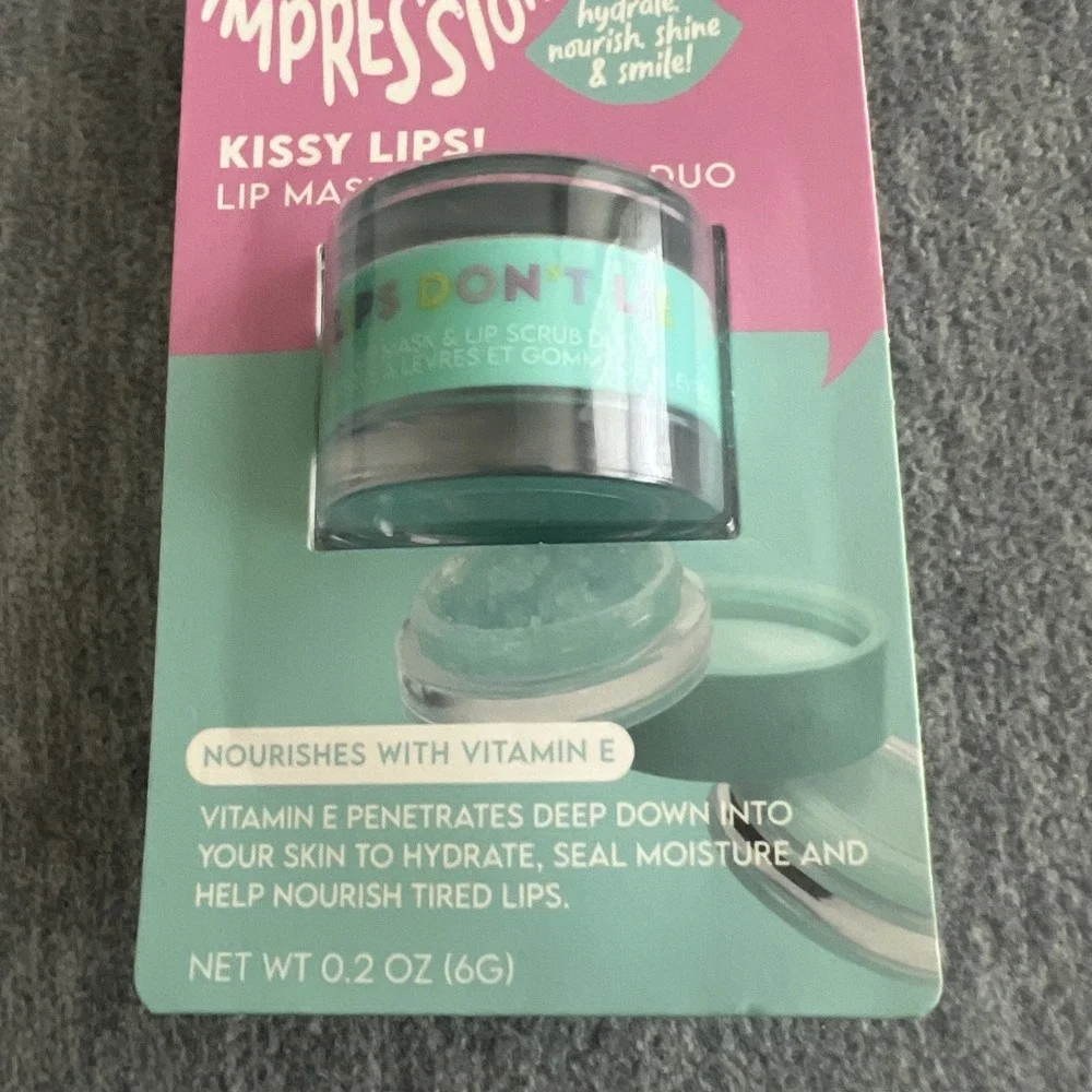 Beauty Impressions Kissy Lips Mask & Scrub Duo Viral TikTok Nourishing Vit E New